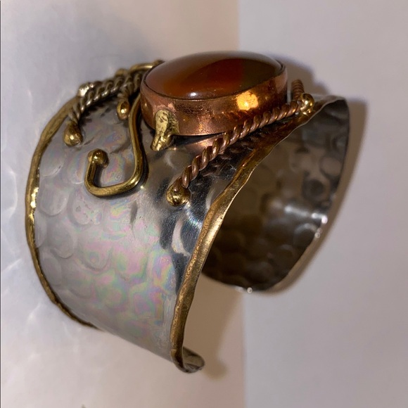 Mixed metal cuff bracelets and ring set - Picture 6 of 13